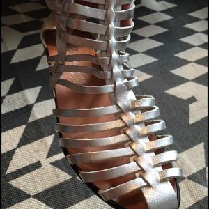 Silver handmade Greek sandals