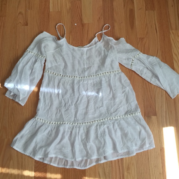 white flows shirt/ coverup