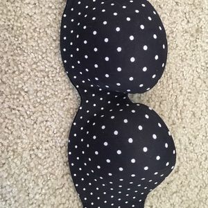 Vs white and polka dot bra