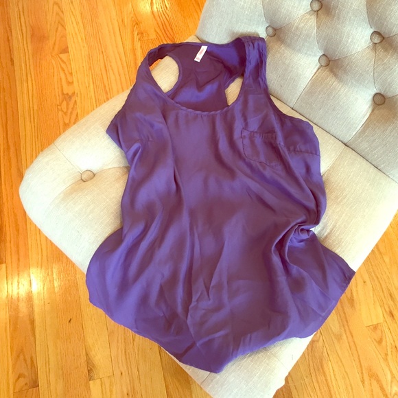 Purple razor back tee
