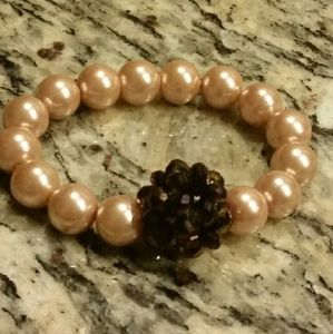 Glass pearl bracelet
