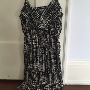 Black and white patterned sundress