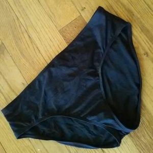 Black high waist swim pant classic cut texture 16