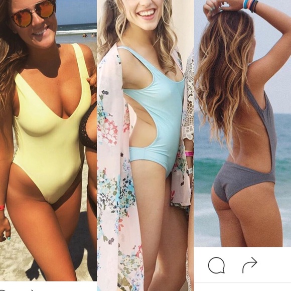 Kovey lilac one piece bikini