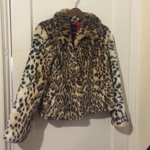 Express Leopard Faux Fur Coat/Jacket