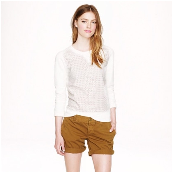 Jcrew Eyelet Lace Sweatshirt, Sz. XS