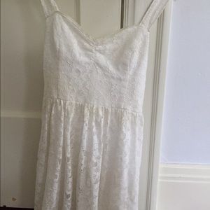 White lace skater dress
