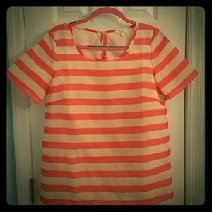 Orange striped blouse