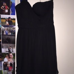 Black strapless homecoming dress