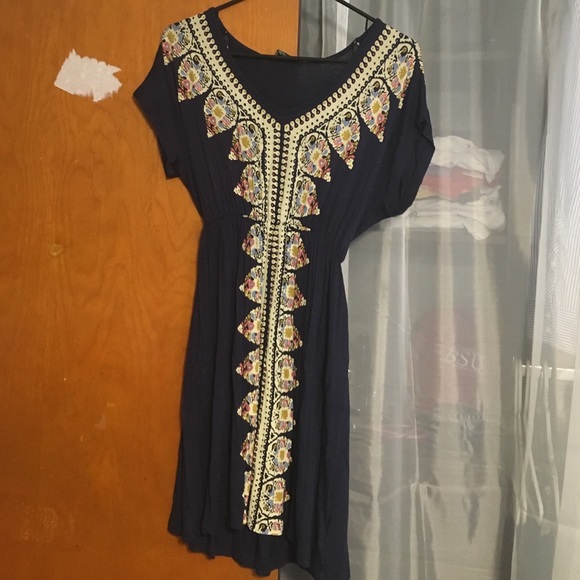 Forever21 navy tribal dress