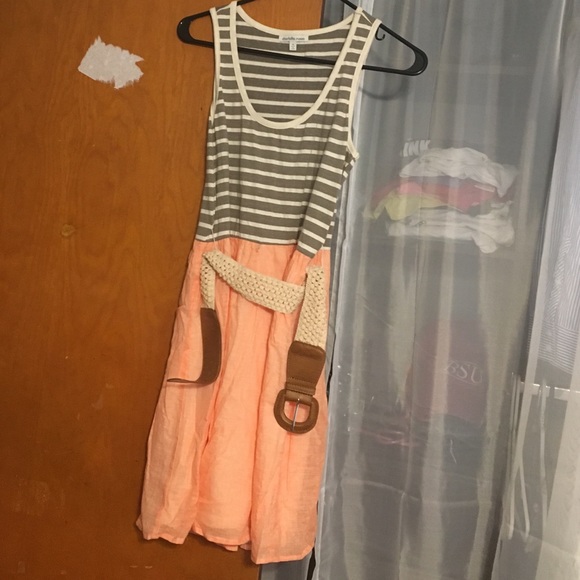 Charlotte Russe coral dress with belt