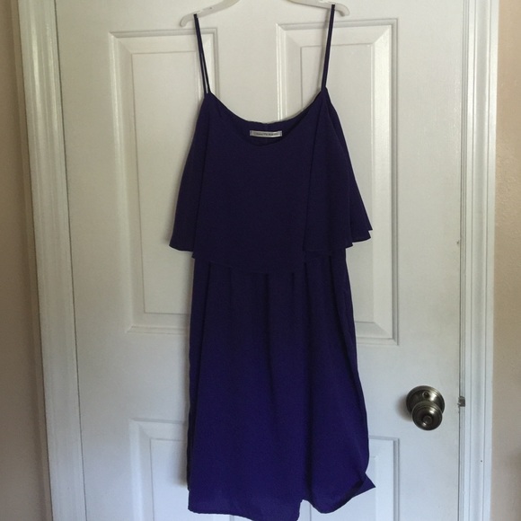 Spaghetti strap purple dress