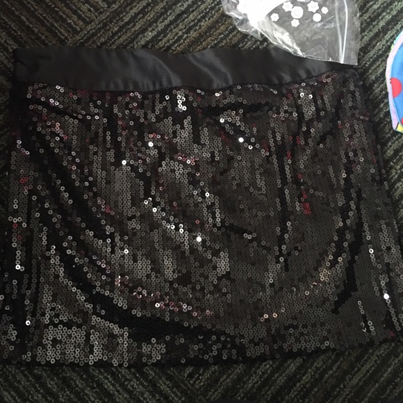 Black glitter skirt.