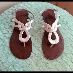 Kelly & Katie Silver Thong Sandals