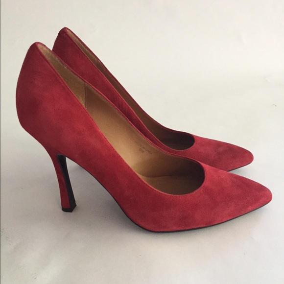 Isaac Mizrahi Red Suede Pumps