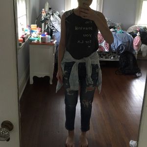 Grey Graphic Tank