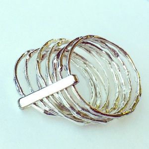 Silver rings set