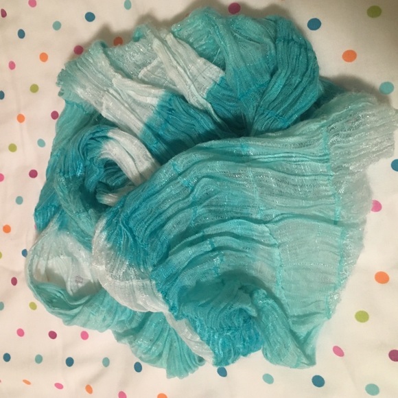 Blue sparkly scarf