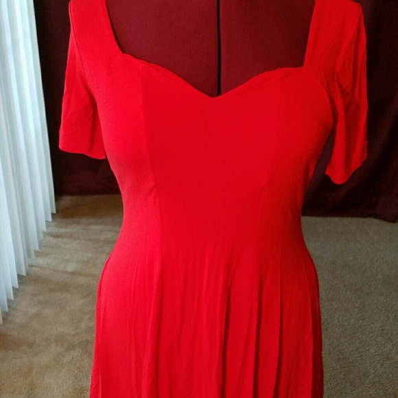 Asos bright red dress