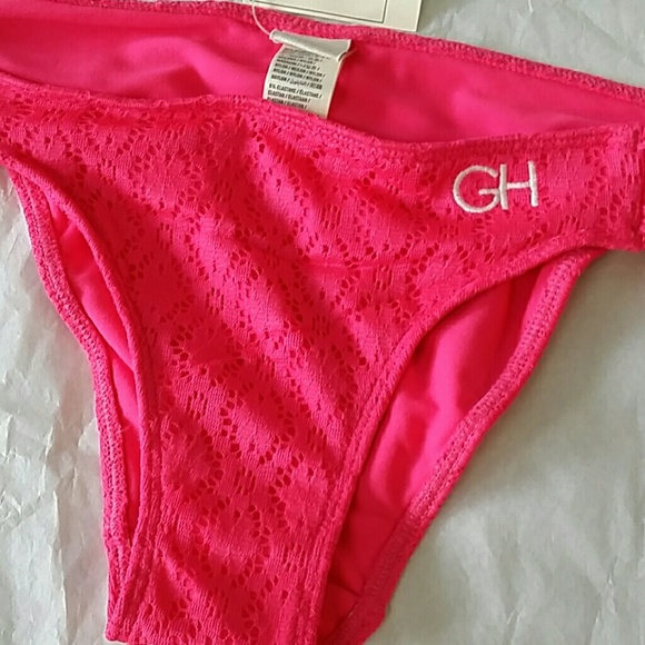 Nwt Gilly Hicks swim pink bikini bottoms sz XS -L - Picture 2 of 4