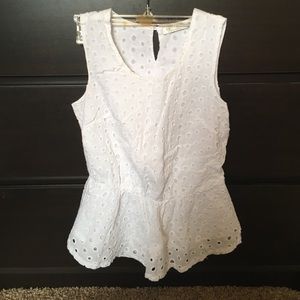 White peplum tank top!