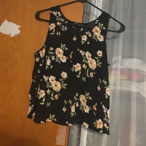 Split back floral tank forever21 S