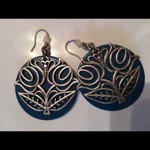 Lucky Brand blue and silver earrings