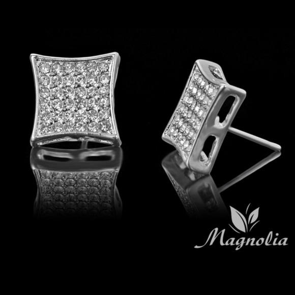 Diamond Cluster Stud Earrings
