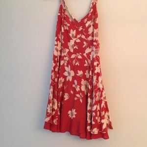 Red and White Floral Kimchi Blue Dress