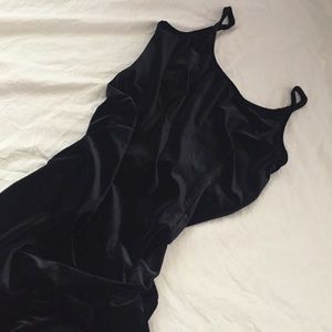 French velour velvet maxi stretch body-con gown