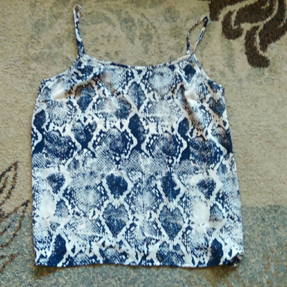 Blue snake skin design top - Picture 1 of 1