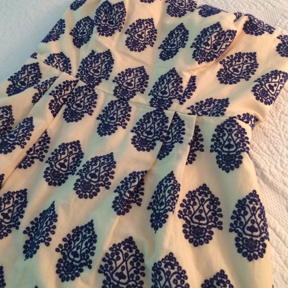 Patterned J. Crew Strapless Dress - Picture 2 of 4