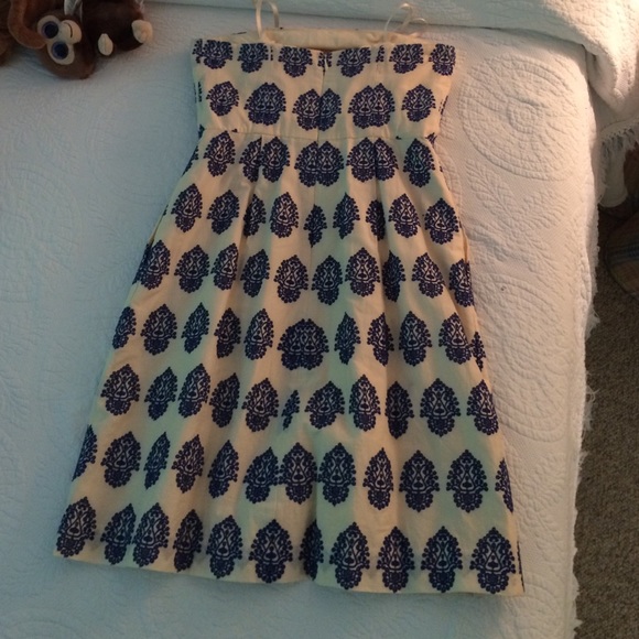 Patterned J. Crew Strapless Dress - Picture 4 of 4