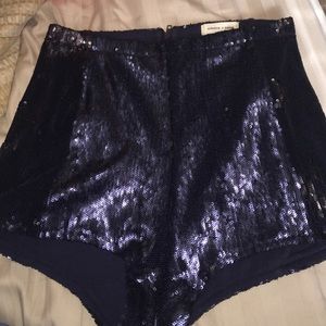 Sequin high rise shorts