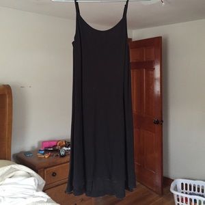 High lo black tank top dress from AE
