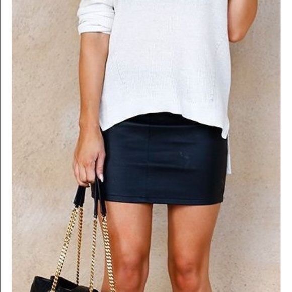 Express Black Mini Skirt