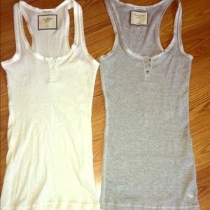 Two Abercrombie and Fitch tank tops.