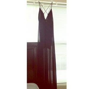 Black Strappy Maxi Dress