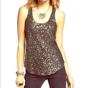 Express sequin tank top