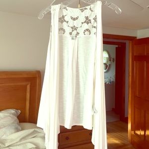 NWT white tank kimono