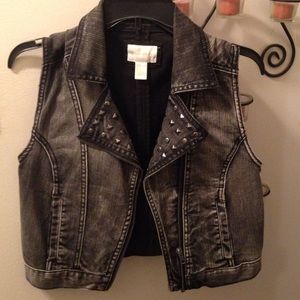 Dark grey denim vest!
