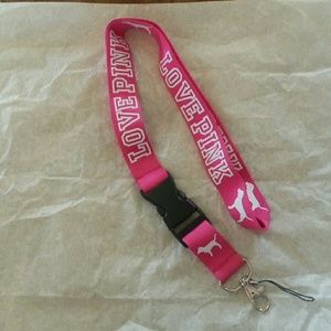 Pink lanyard