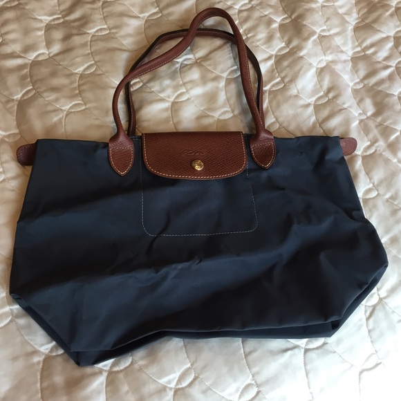 Longchamp small Le Pliage Tote- "new navy"
