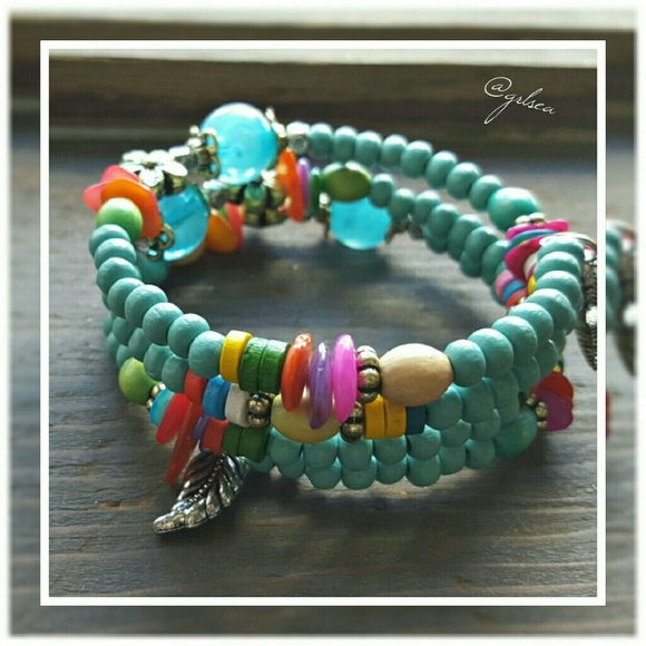 Salty Grace  Jewelry - Wood multi strand bracelet