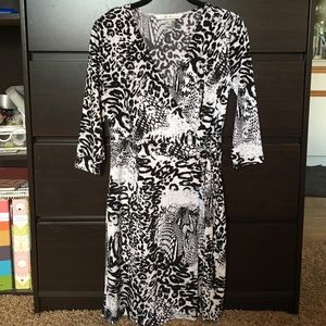 Wild cheetah print wrap dress!