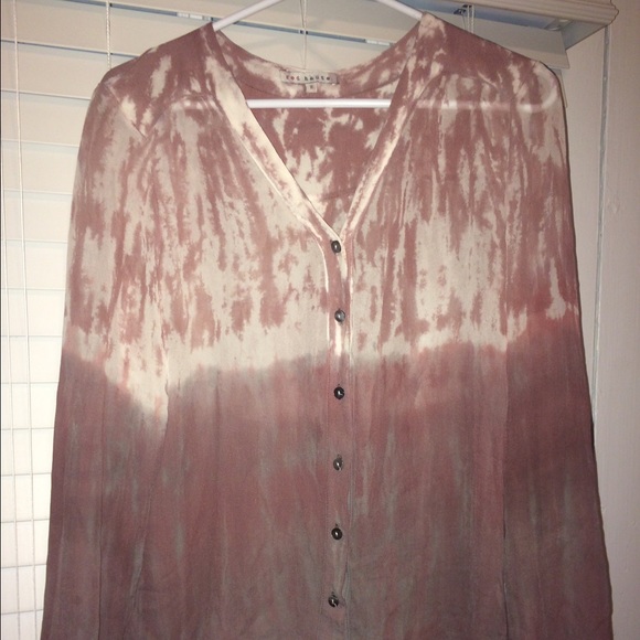 Red Haute silk tie dye shirt