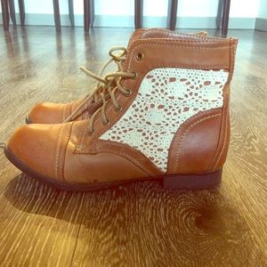 Brown ankle booties