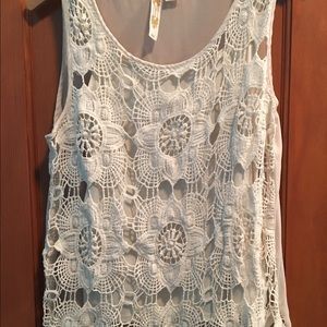 White lace tank top
