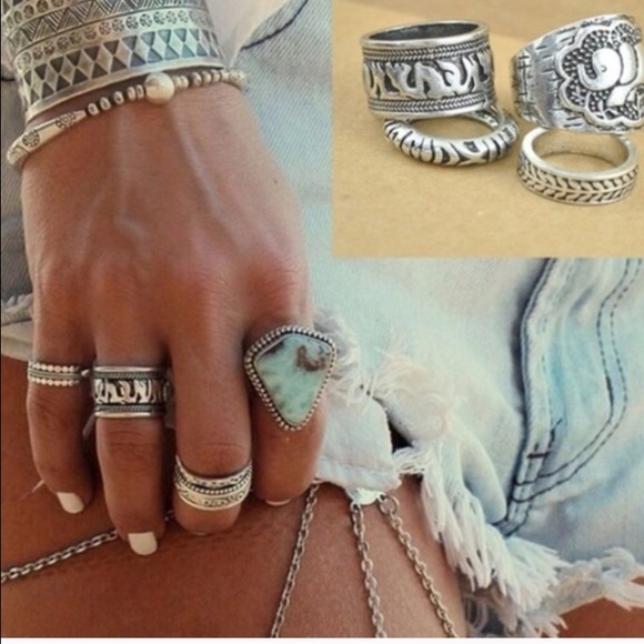 Last ones🎉 Boho elephant ring set - Picture 2 of 3