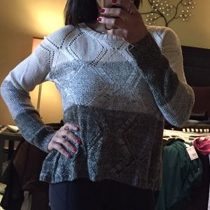 Slightly open back light weight sweater